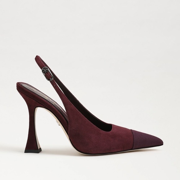 Sam Edelman Shoes - Sam Edelman ODETTE CAP TOE SLINGBACK PUMP in Parisian Plum Suede | LIKE NEW